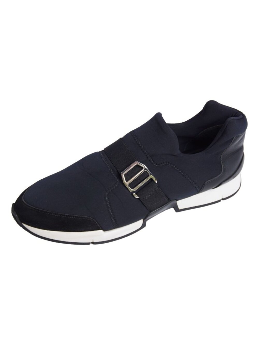 Hermes Sneakers Run Low Cut Shoes Fabric Black